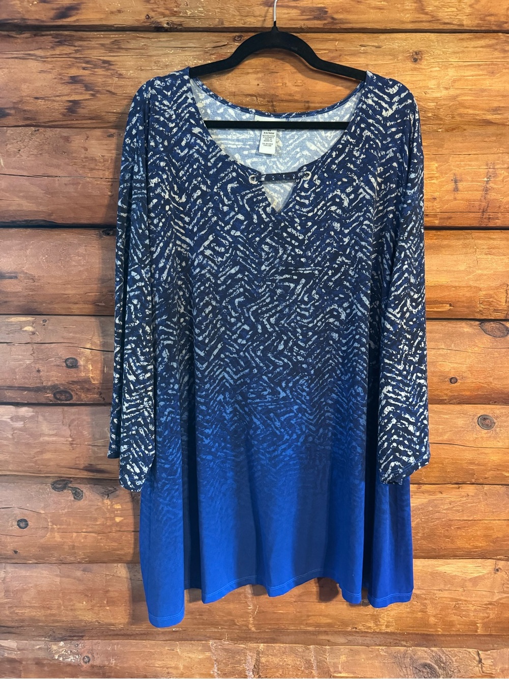 Catherines size 5x Blue Ombre Abstract-Print top